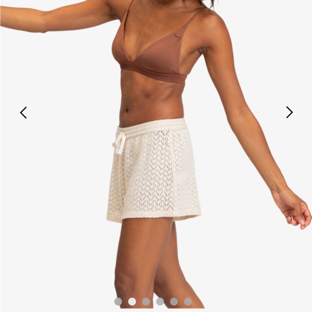 Roxy Beige Lace Shorts